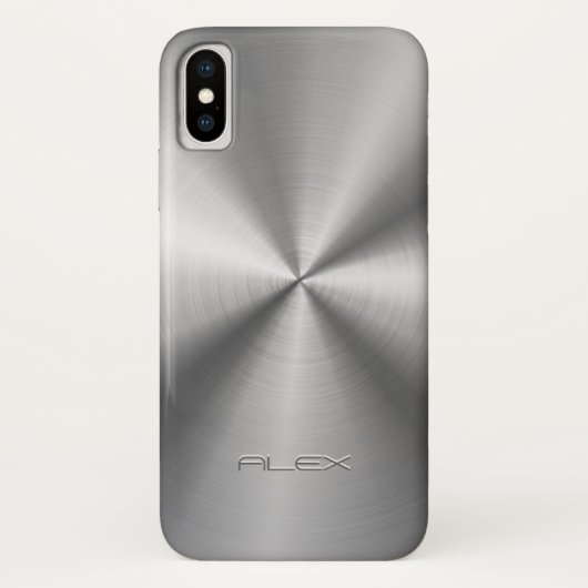 Coques Case-Mate iPhone Acier inoxydable métallique brillant (Dos)