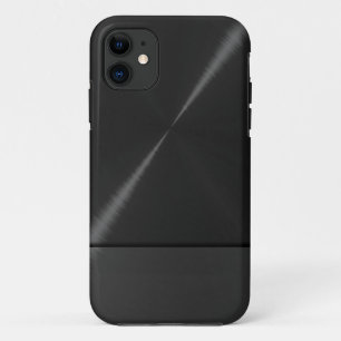 Coque iPhone 11 Acier inoxydable noir métallique