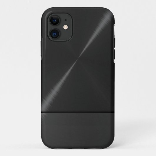 Coques Case-Mate iPhone Acier inoxydable noir métallique (Dos)