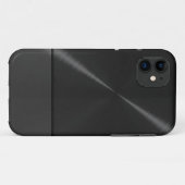 Coques Case-Mate iPhone Acier inoxydable noir métallique (Dos (Horizontal))