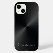 Coques Case-Mate iPhone Acier inoxydable noir platine (Verso)