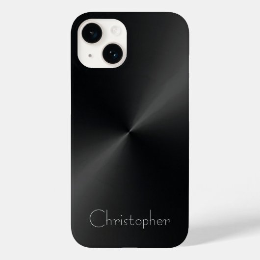Coques Case-Mate iPhone Acier inoxydable noir platine (Verso)