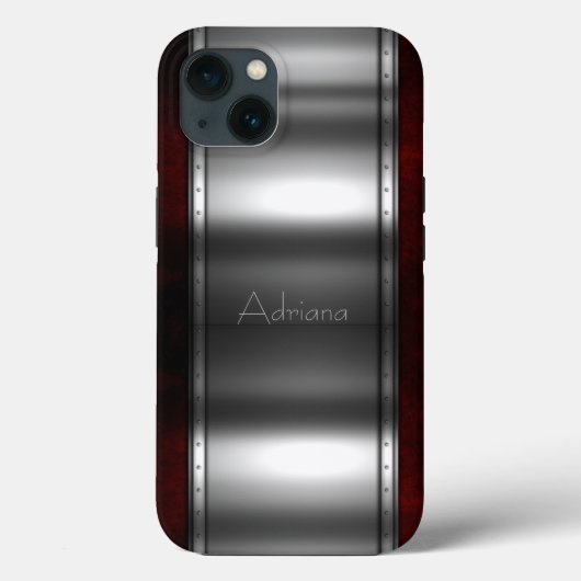 Coques Case-Mate iPhone Acier inoxydable Platine Argent Iphone 15 (Verso)