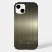 Coques Case-Mate iPhone Acier inoxydable platine or (Verso)