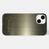 Coques Case-Mate iPhone Acier inoxydable platine or (Verso (horizontal))
