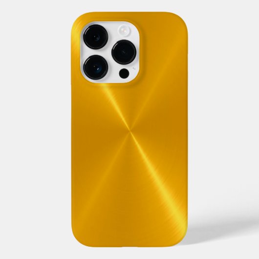 Coques Case-Mate iPhone Acier métallique inoxydable brillant or (Verso)