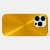 Coques Case-Mate iPhone Acier métallique inoxydable brillant or (Verso (horizontal))