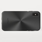 Coques Case-Mate iPhone Acier noir brillant (Dos (Horizontal))