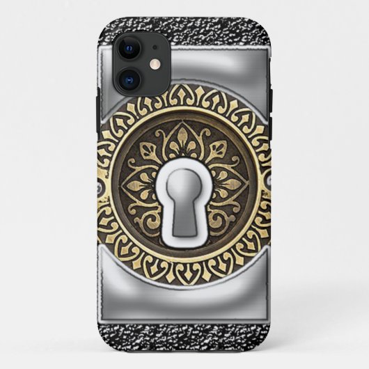 Coques Case-Mate iPhone Acier victorien et trou clé or (Dos)