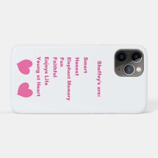 Coques Case-Mate iPhone Acronyme rose Sheffey (Dos (Horizontal))