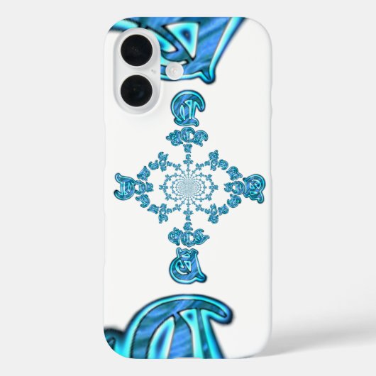 Coques Case-Mate iPhone Action Cyan Turquoise Graffiti Abstrait Imprimer (Verso)