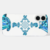 Coques Case-Mate iPhone Action Cyan Turquoise Graffiti Abstrait Imprimer (Verso (horizontal))