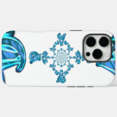Coques Case-Mate iPhone Action Cyan Turquoise Graffiti Abstrait Imprimer (Verso (horizontal))