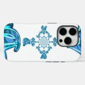 Coques Case-Mate iPhone Action Cyan Turquoise Graffiti Abstrait Imprimer (Verso (horizontal))