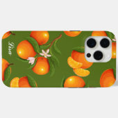Coques Case-Mate iPhone Actualisation des grands Motifs Oranges (Verso (horizontal))