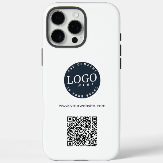 Coques Case-Mate iPhone Add QR Code Business Logo and Website Modern (Verso)