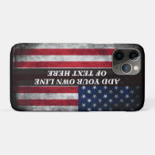 Coques Case-Mate iPhone Add your text on American flag  (Dos (Horizontal))