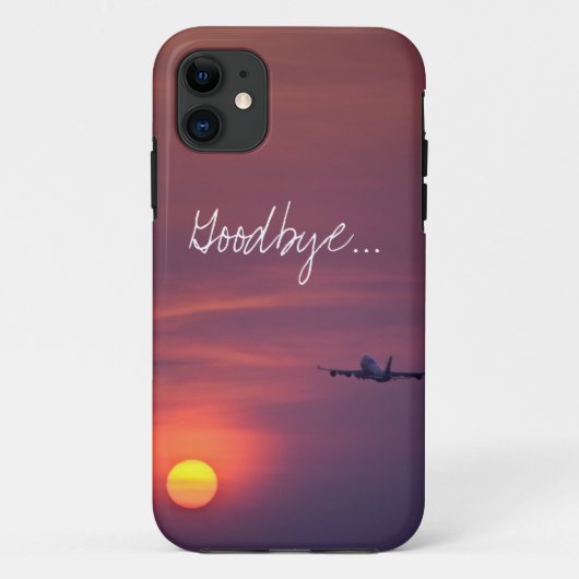 Coques Case-Mate iPhone Adieu couché de soleil avion wanderlust voyageur h (Dos)