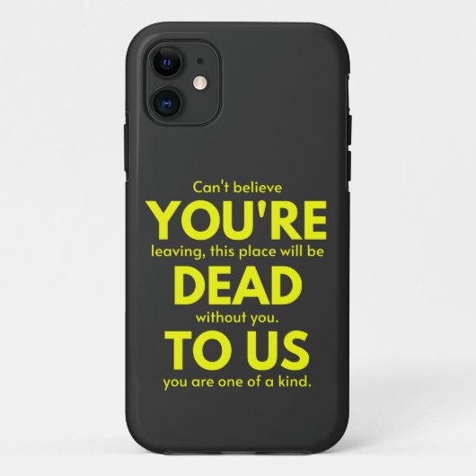 Coques Case-Mate iPhone Adieu sarcastique, Vous êtes mort pour nous, collè (Dos)