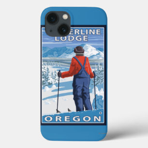 Coques Pour iPhone Admirant Skier - Timberline Lodge, Oregon