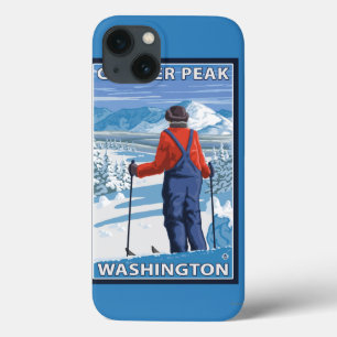 Coques Pour iPhone Admirer de skieur - crête de glacier, Washington