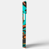 Coques Case-Mate iPhone Ado Moderne Abstrait Amusement Turquoise Customisé (Verso / Droite)