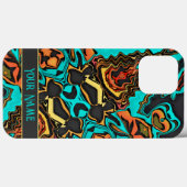 Coques Case-Mate iPhone Ado Moderne Abstrait Amusement Turquoise Customisé (Verso (horizontal))