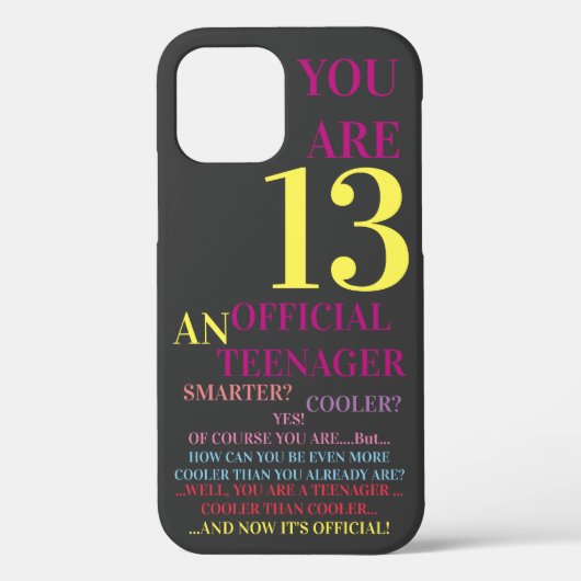 Coques Case-Mate iPhone Adolescent officiel 13e anniversaire fille (Verso)