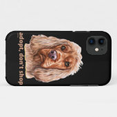 Coques Case-Mate iPhone ADOPTER, NE PAS SHOP (Anglais Cocker Spaniel) (Dos (Horizontal))