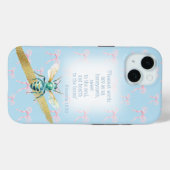 Coques Case-Mate iPhone Adorable Bible à Ruban Rose Bleu Pastel Turquoise (Verso (horizontal))