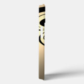 Coques Case-Mate iPhone Adorable Chic Gold, Black Paisley -Personnalisé (Verso / Droite)