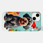 Coques Case-Mate iPhone Adorable Chien à Santa Hat (Verso (horizontal))