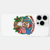 Coques Case-Mate iPhone adorable chien de Noël (Verso (horizontal))