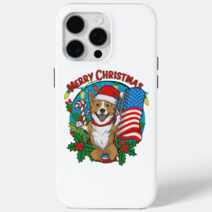Coque iPhone 15 Pro Max adorable chien de Noël