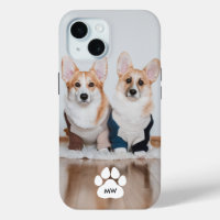 Adorable chien photo Empreinte de patte blanc
