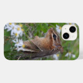 Coques Case-Mate iPhone Adorable Chipmunk en fleurs (Verso (horizontal))