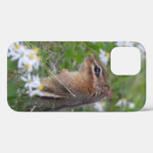 Coques Case-Mate iPhone Adorable Chipmunk en fleurs (Verso (horizontal))