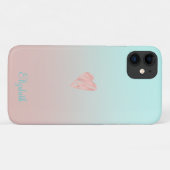 Coques Case-Mate iPhone Adorable cœur ombré féminin (Dos (Horizontal))