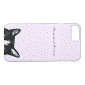 Coques Case-Mate iPhone Adorable Curieux Peeking Chat avec points Ajouter  (Dos (Horizontal))