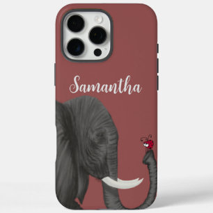 Coques iPhone 16 Pro Max Adorable éléphant et mignonne coccinelle