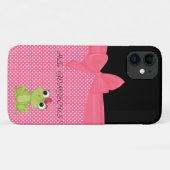 Coques Case-Mate iPhone Adorable Grenouille Mignonne sur Points-Hello Magn (Dos (Horizontal))