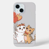 Coques Case-Mate iPhone Adorable Kitty Couple Hugging (Verso)
