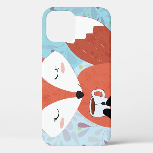 Coques Case-Mate iPhone Adorable Lady Fox Leaf Arrière - plan (Verso)