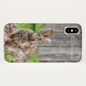 Coques Case-Mate iPhone Adorable lapin lapin sauvage *Personnaliser* (Dos (Horizontal))