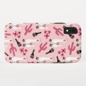 Coques Case-Mate iPhone Adorable Llama Maraca Cactus blanc rose floral (Dos (Horizontal))