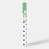 Coques Case-Mate iPhone Adorable Peapod Vert Blanc Noir Dots Or Ruban (Verso / Gauche)