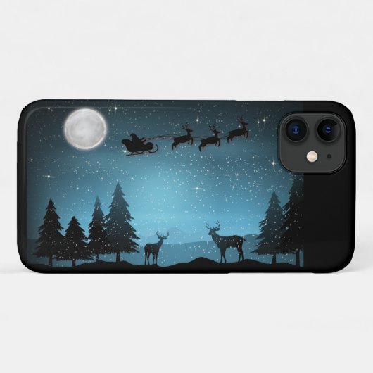 Coques Case-Mate iPhone Adorable Rindeer La Nuit (Dos (Horizontal))