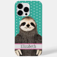 Adorable Sloth Nom Turquoise Enfants Animal Apron