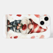 Coques Case-Mate iPhone Adorable Valentine's Gnome : avec un Rose (Verso (horizontal))