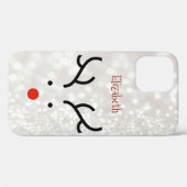 Coques Case-Mate iPhone Adorable visage de rennes, Bokeh (Verso (horizontal))